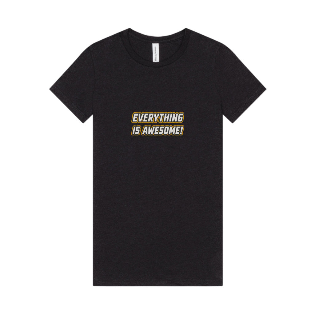 Everything is Awesome! — The LEGO Movie-Inspired Retro Women's Tee (Dark)