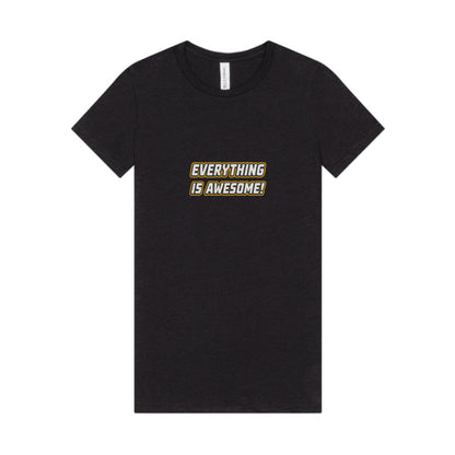 Everything is Awesome! — The LEGO Movie-Inspired Retro Women's Tee (Dark)