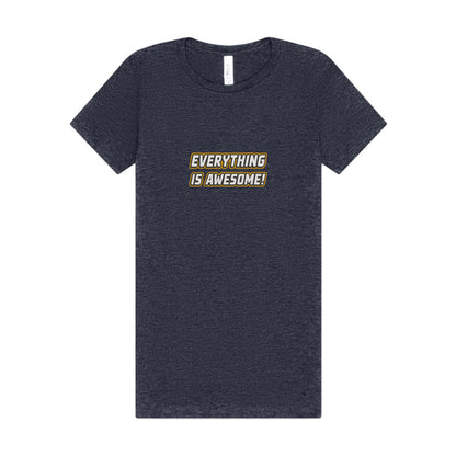 Everything is Awesome! — The LEGO Movie-Inspired Retro Women's Tee (Dark)