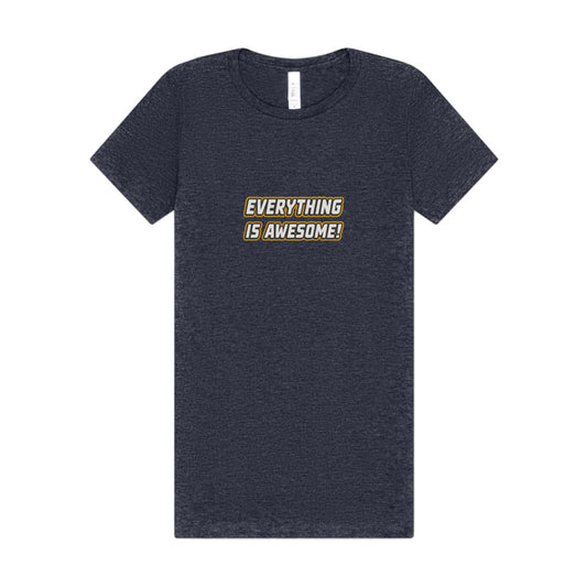 Everything is Awesome! — The LEGO Movie-Inspired Retro Women's Tee (Dark)