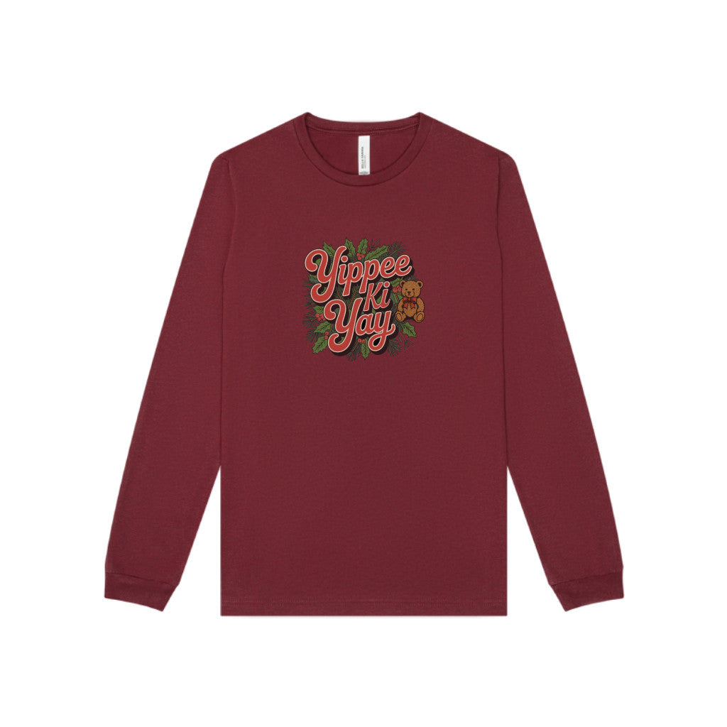 Yippee Ki Yay — Die Hard Retro Christmas Long Sleeve (Dark)