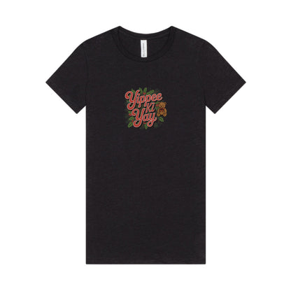Yippee Ki Yay — Die Hard Retro Christmas Women's Tee (Dark)