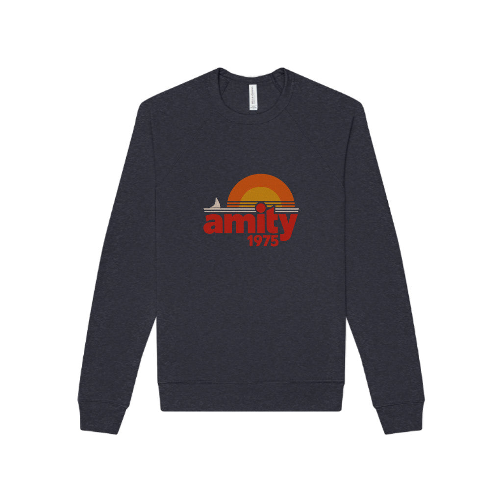 Amity Island 1975 — Jaws-Inspired Retro Sweatshirt (Dark)