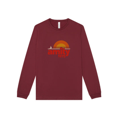 Amity Island 1975 — Jaws-Inspired Retro Long Sleeve (Dark)