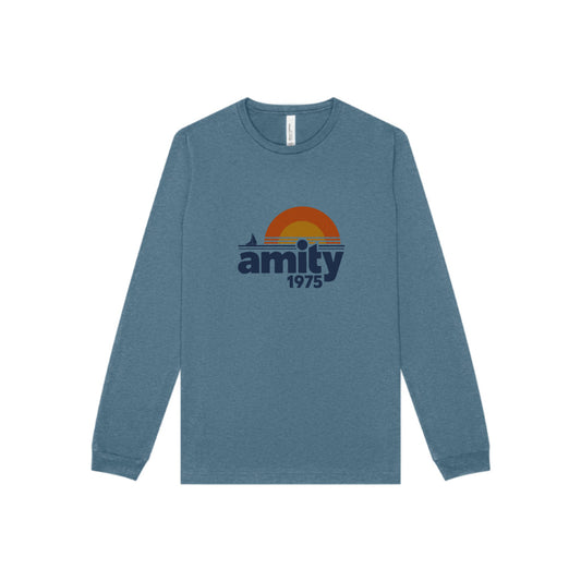 Amity Island 1975 — Jaws-Inspired Retro Long Sleeve (Light)
