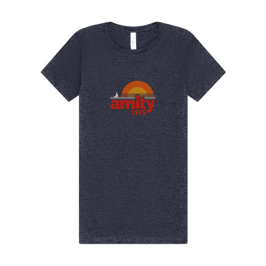 Amity Island 1975 — Jaws-Inspired Retro Women's Tee (Dark)