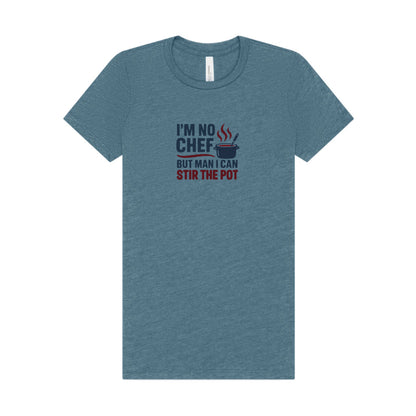 I'm No Chef, But Man I Stir the Pot — Retro Women's Tee (Light)