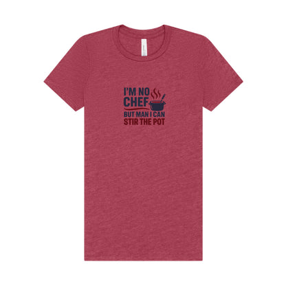 I'm No Chef, But Man I Stir the Pot — Retro Women's Tee (Light)