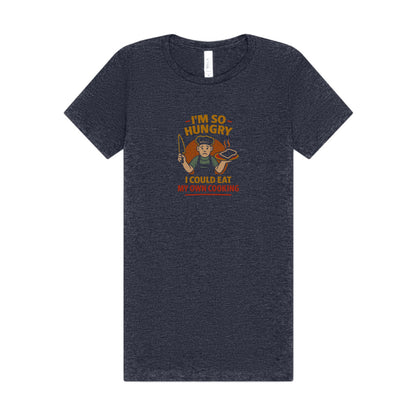 I'm So Hungry, I Could Eat My Own Cooking — Retro Women's Tee (Dark)