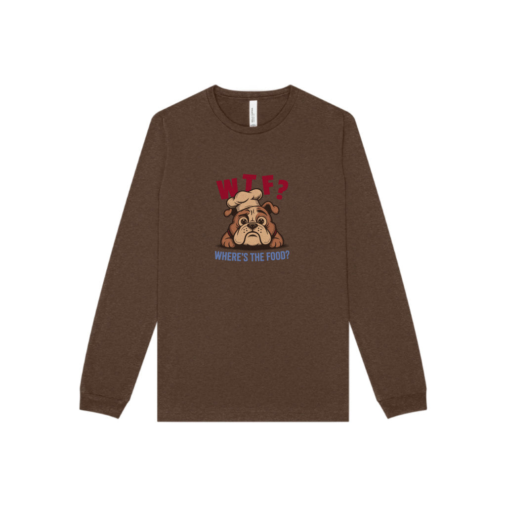 WTF? Where’s the Food? — Bulldog Chef Long Sleeve (Dark)