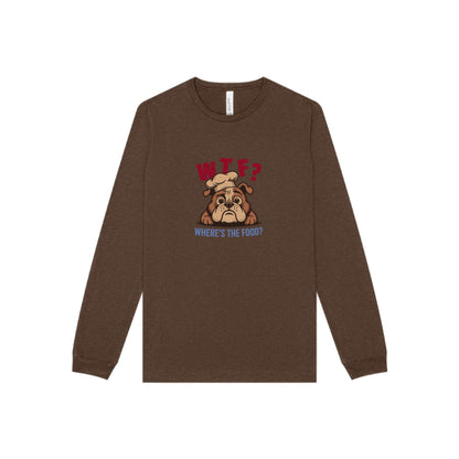 WTF? Where’s the Food? — Bulldog Chef Long Sleeve (Dark)
