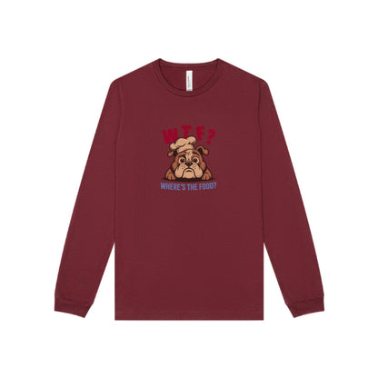WTF? Where’s the Food? — Bulldog Chef Long Sleeve (Dark)