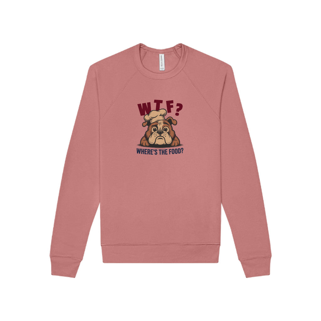 WTF? Where’s the Food? — Bulldog Chef Sweatshirt (Light)