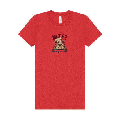 WTF? Where’s the Food? — Bulldog Chef Women's Tee (Light)