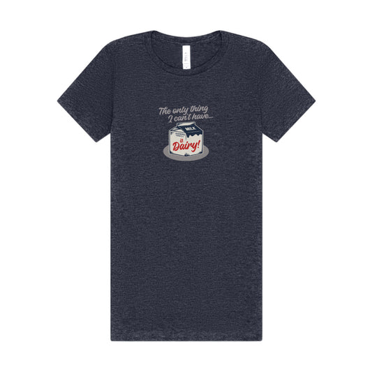 Can’t Have Dairy — Friends Jill Green Retro Women's Tee (Dark)