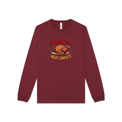 Here Come the Meat Sweats — Friends Thanksgiving Long Sleeve (Dark)
