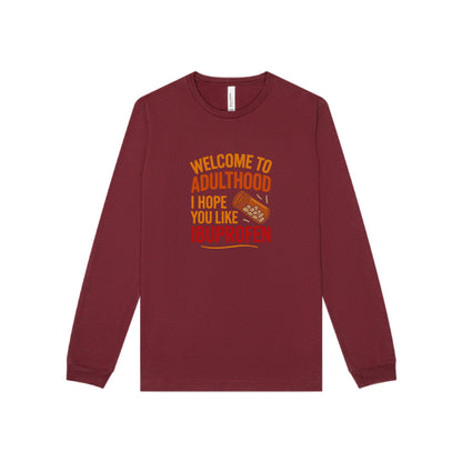 Welcome to Adulthood (Ibuprofen) — Retro Long Sleeve (Dark)