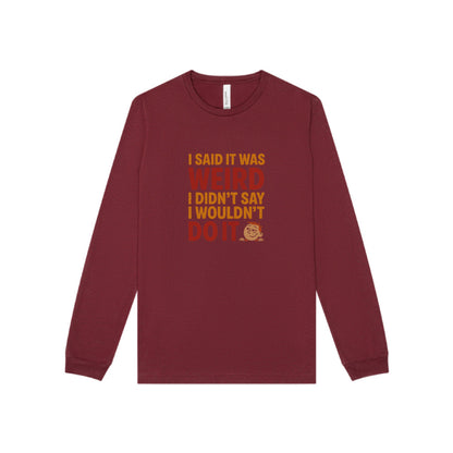 It's Weird, But I'm Interested (Colorful) — Retro Long Sleeve (Dark)