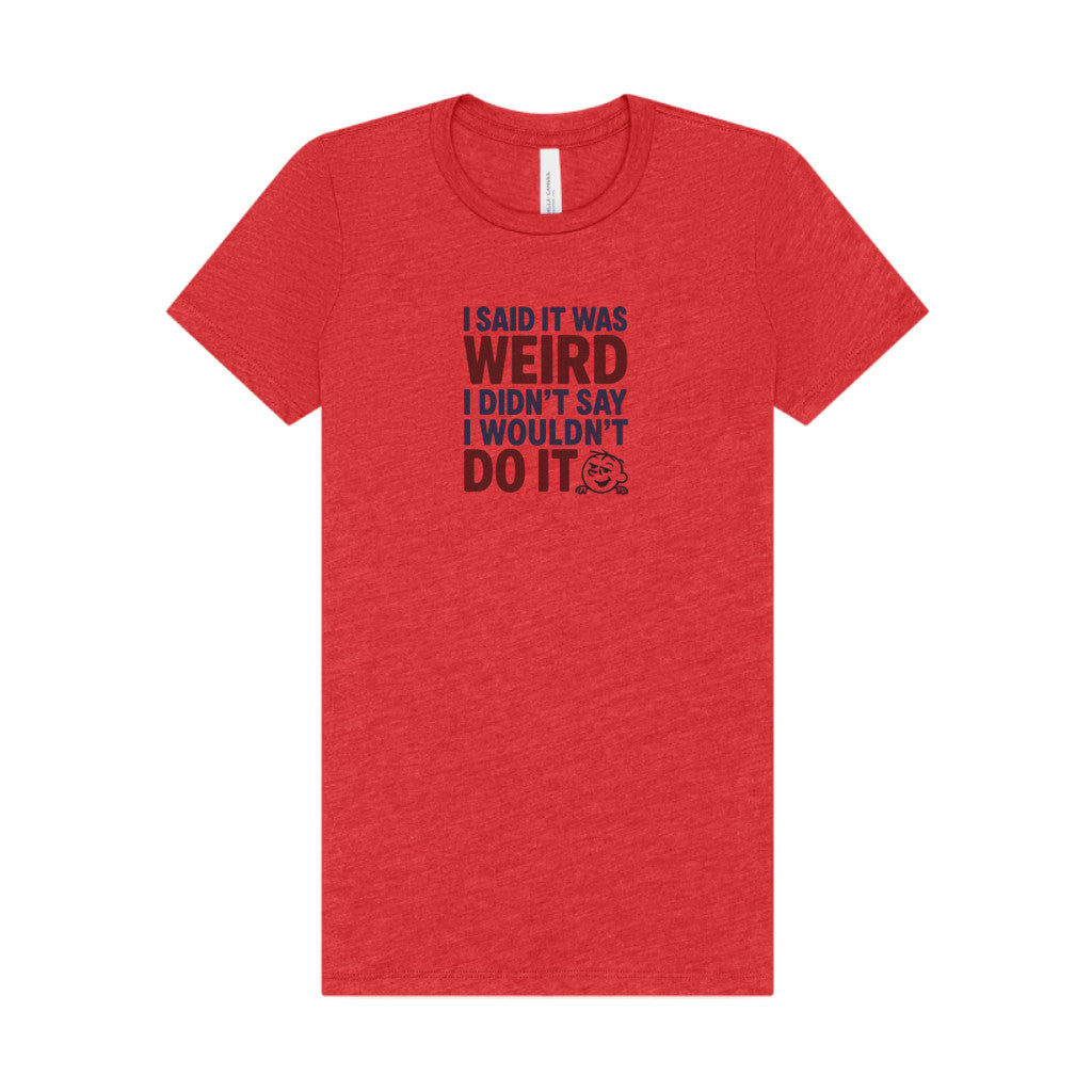 It's Weird, But I'm Interested (Colorful) — Retro Women's Tee (Light)