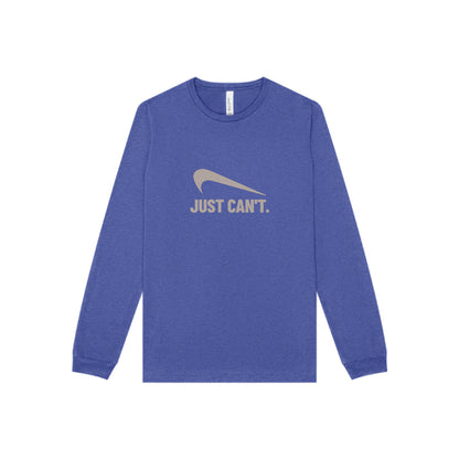 Just Can’t Athletic Parody — Retro Workout Long Sleeve (Dark)