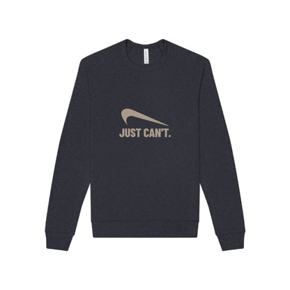 Just Can’t Athletic Parody — Retro Workout Sweatshirt (Dark)