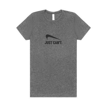 Just Can’t Athletic Parody — Retro Workout Women's Tee (Light)