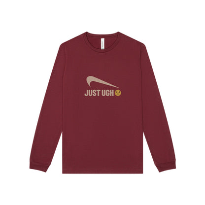 Just Ugh 😒 Athletic Parody — Retro Workout Long Sleeve (Dark)