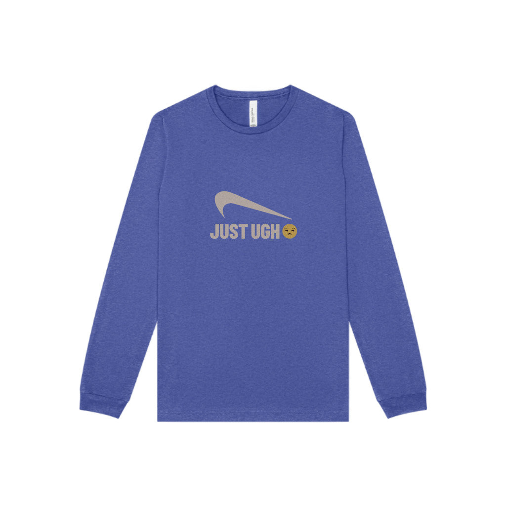 Just Ugh 😒 Athletic Parody — Retro Workout Long Sleeve (Dark)