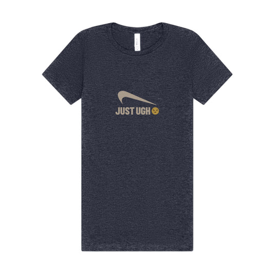 Just Ugh 😒 Athletic Parody — Retro Workout Women's Tee (Dark)