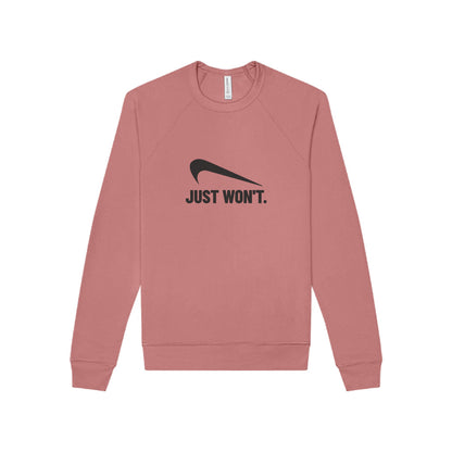 Just Won’t Athletic Parody — Retro Workout Sweatshirt (Light)