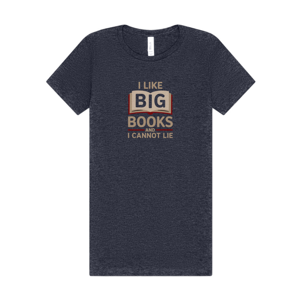 I Like Big Books and I Cannot Lie — Bibliophile Retro Women's Tee (Dark)