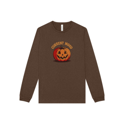 Current Mood (Classic Pumpkin) — Retro Halloween Long Sleeve (Dark)