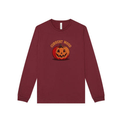 Current Mood (Classic Pumpkin) — Retro Halloween Long Sleeve (Dark)