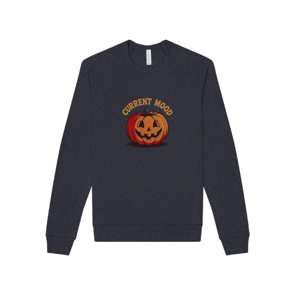 Current Mood (Classic Pumpkin) — Retro Halloween Sweatshirt (Dark)