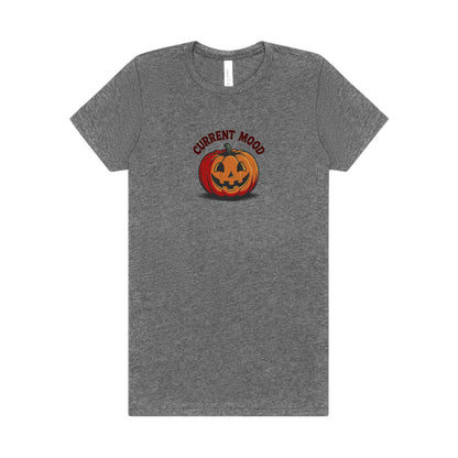 Current Mood (Classic Pumpkin) — Retro Halloween Women's Tee (Light)