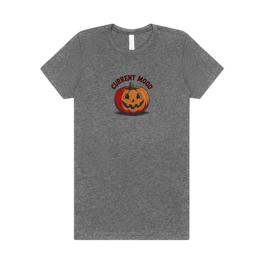 Current Mood (Classic Pumpkin) — Retro Halloween Women's Tee (Light)