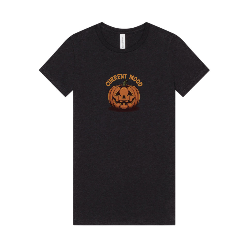 Current Mood (Vintage Jack) — Retro Halloween Women's Tee (Dark)