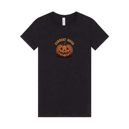 Current Mood (Vintage Jack) — Retro Halloween Women's Tee (Dark)