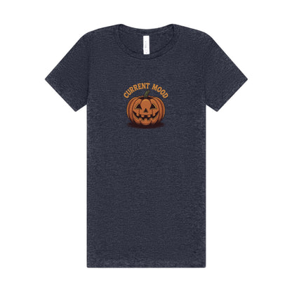 Current Mood (Vintage Jack) — Retro Halloween Women's Tee (Dark)