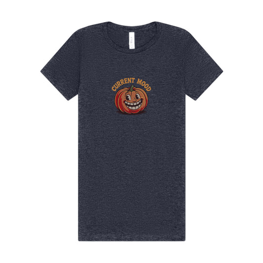 Current Mood (Toothy Jack) — Retro Halloween Women's Tee (Dark)