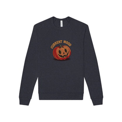 Current Mood (Cute Pumpkin) — Retro Halloween Sweatshirt (Dark)