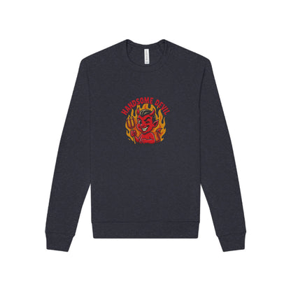 Handsome Devil — Fiery Retro Halloween Sweatshirt (Dark)