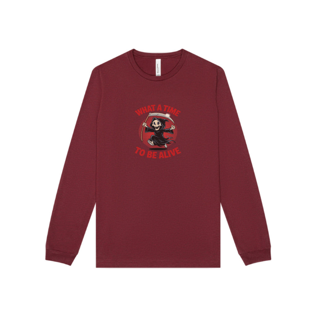 What a Time to Be Alive — Not-So-Grim Reaper Long Sleeve (Dark)
