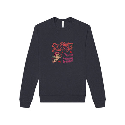 Stop Playing Hard to Get — Retro Cupid Sweatshirt (Dark)