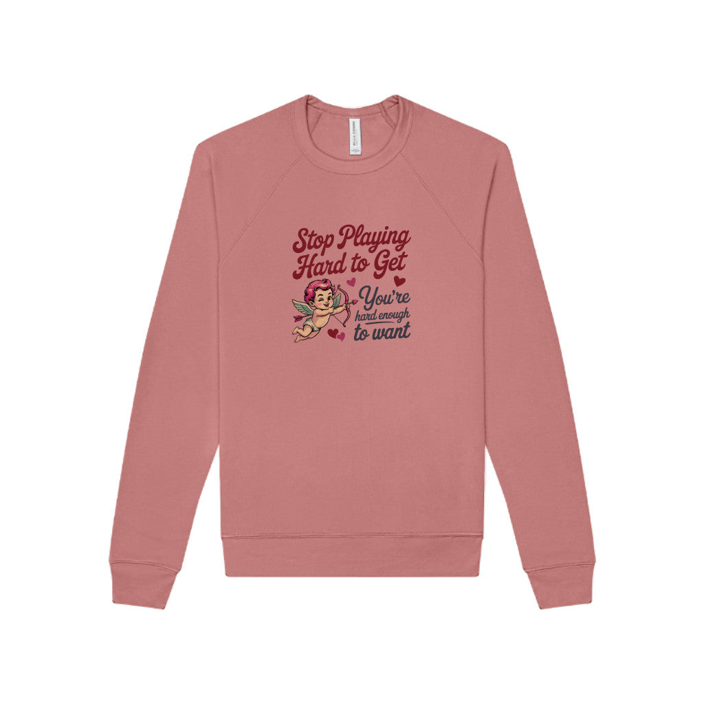 Stop Playing Hard to Get — Retro Cupid Sweatshirt (Light)