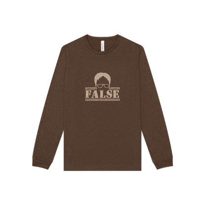 Dwight Schrute FALSE —  The Office-Inspired Long Sleeve (Dark)