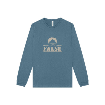 Dwight Schrute FALSE —  The Office-Inspired Long Sleeve (Dark)