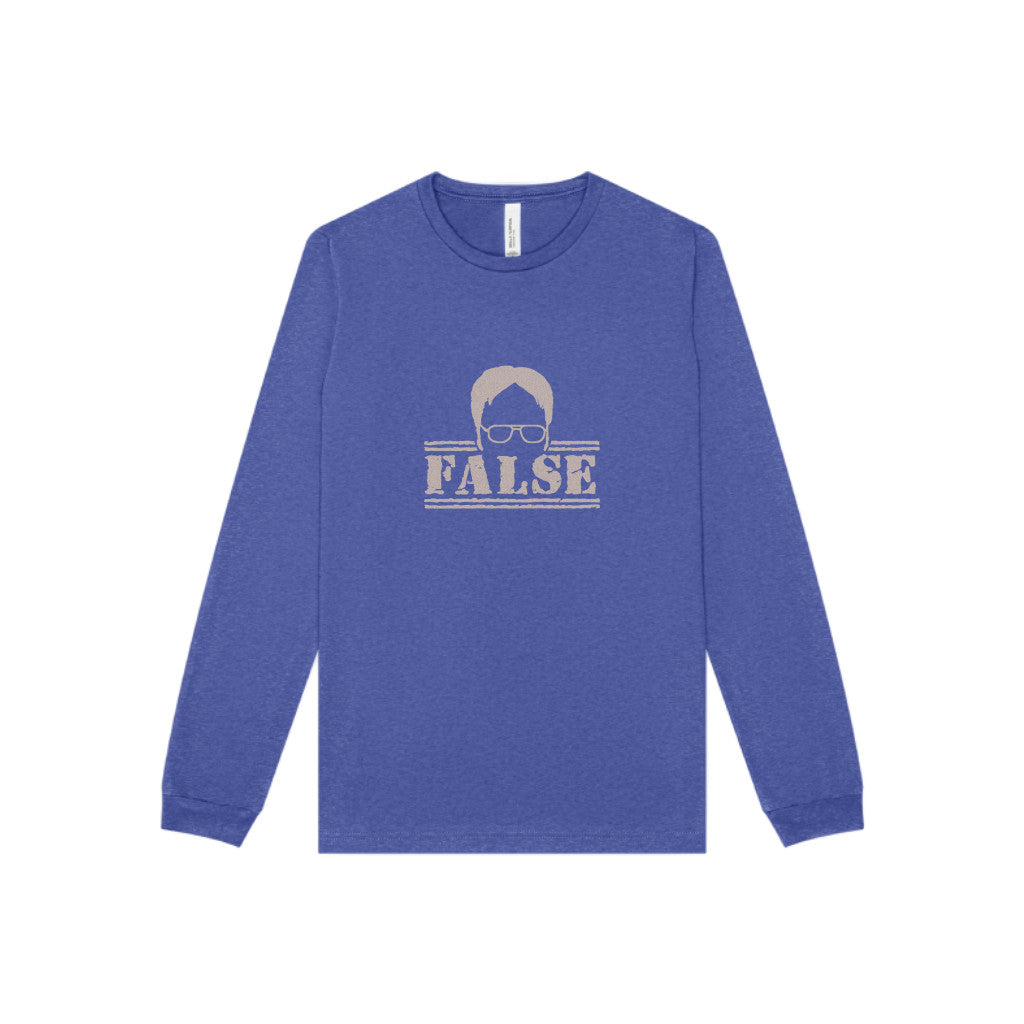 Dwight Schrute FALSE —  The Office-Inspired Long Sleeve (Dark)