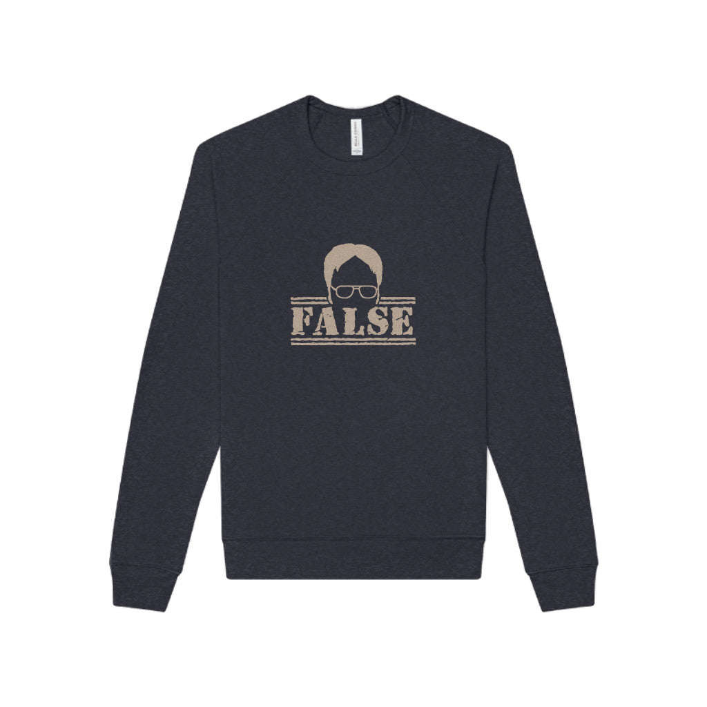 Dwight Schrute FALSE —  The Office-Inspired Sweatshirt (Dark)
