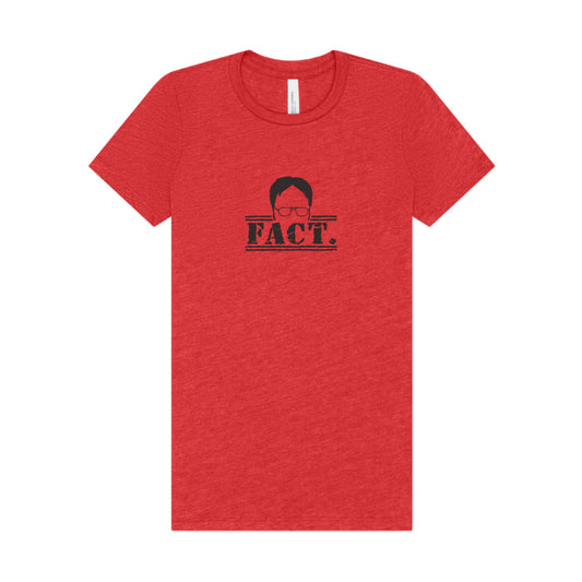 Dwight Schrute FACT. — The Office-Inspired Women's Tee (Light)
